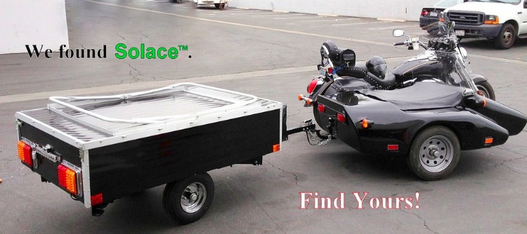 Solace motorcycle camping trailer